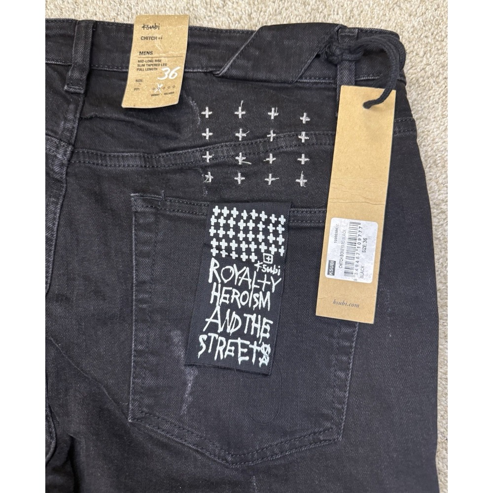 Ksubi Chitch Boneyard Black Jeans Size 36 Brand New - Picture 3 of 6